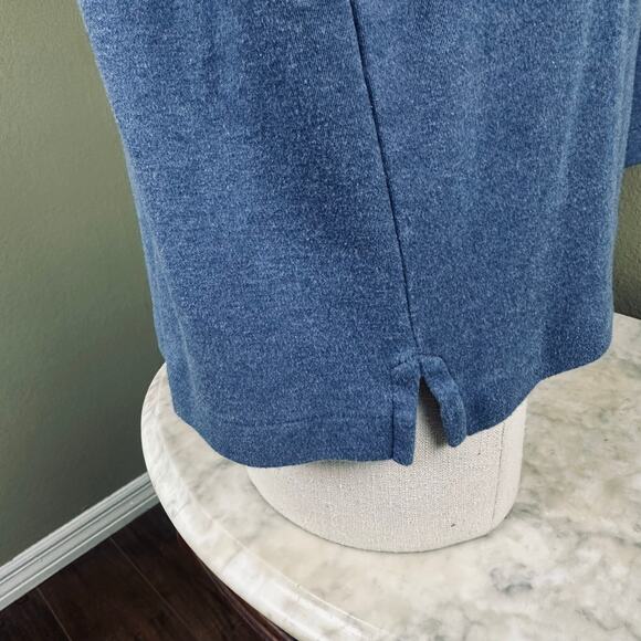 Lands' End Peruvian Cotton Shirt L Long sleeve 3 button neck collar - Picture 6 of 7